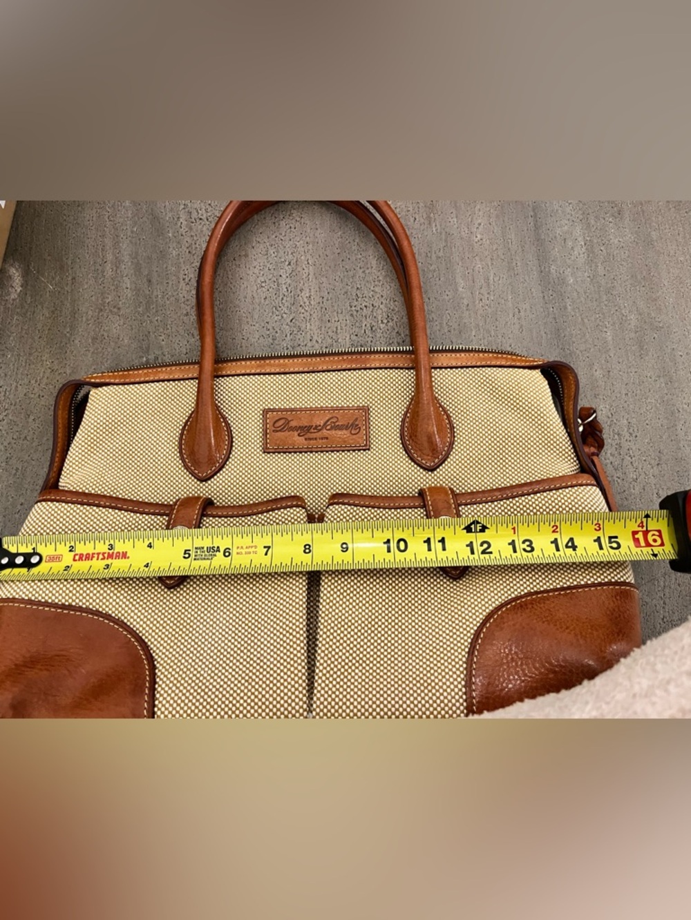 Vintage Dooney & Bourke Canvas and Leather Tote Bag - Picture 8 of 13